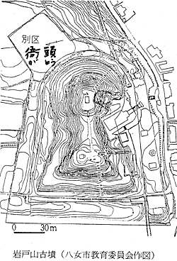 岩戸山古墳平面図